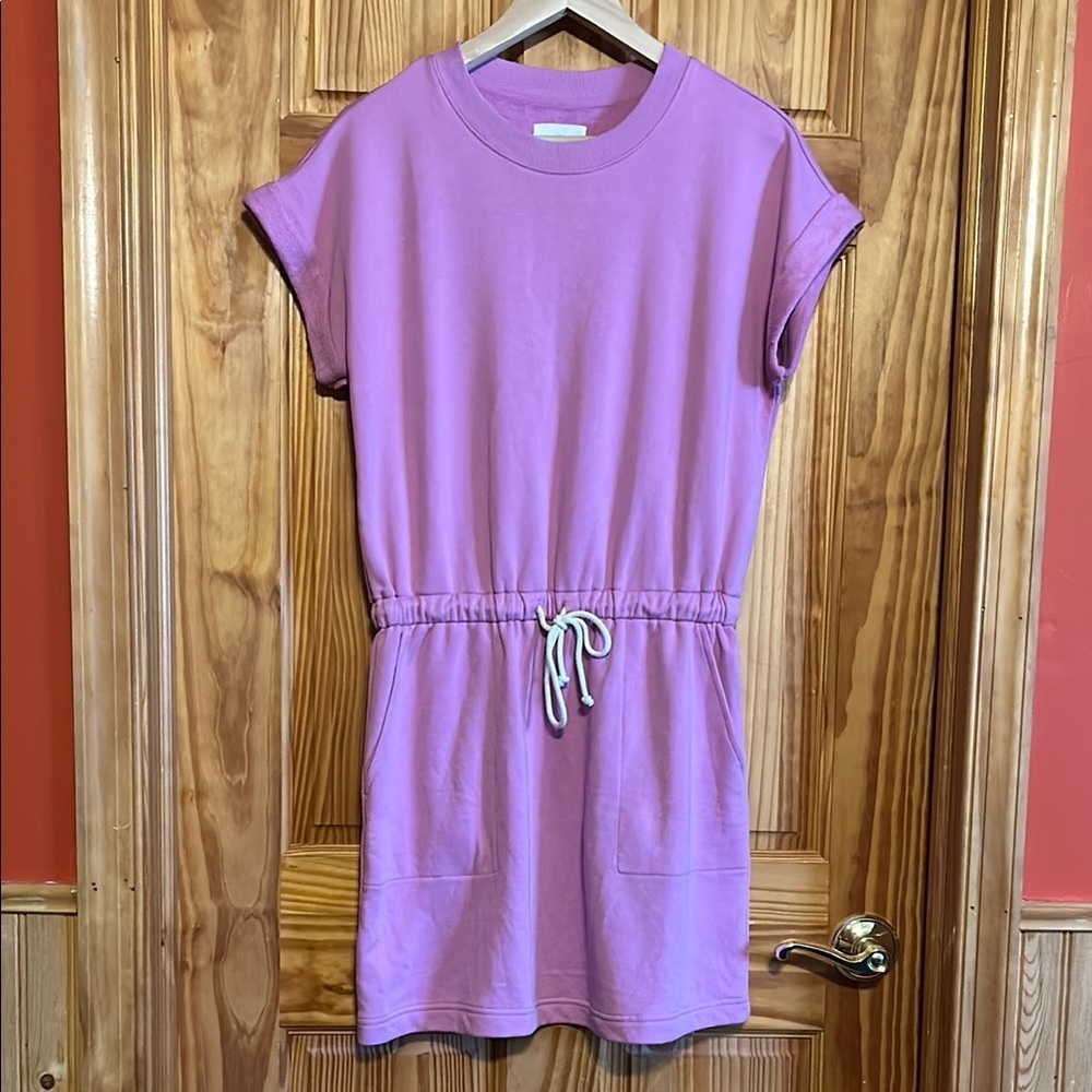 Lou & Grey Dress Womens Small Terry Blouson Dolman Short Sleeves